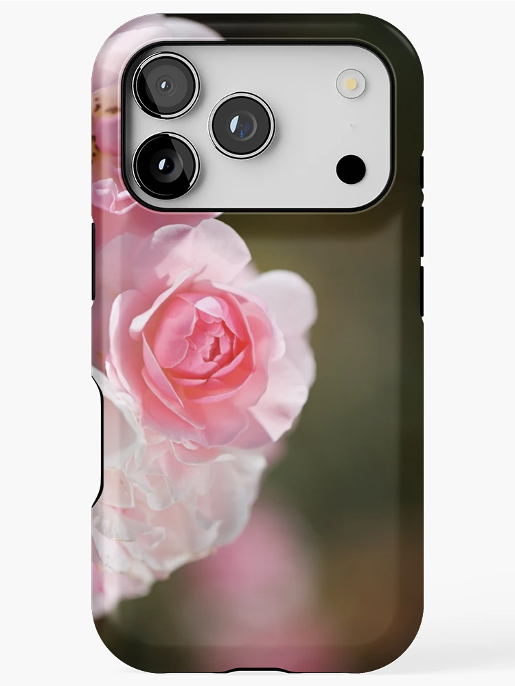 Thumbnail 1 of 4, iPhone Case, Pink Roses Curved Collection designed and sold by Joy Watson - Natural Light Photography .