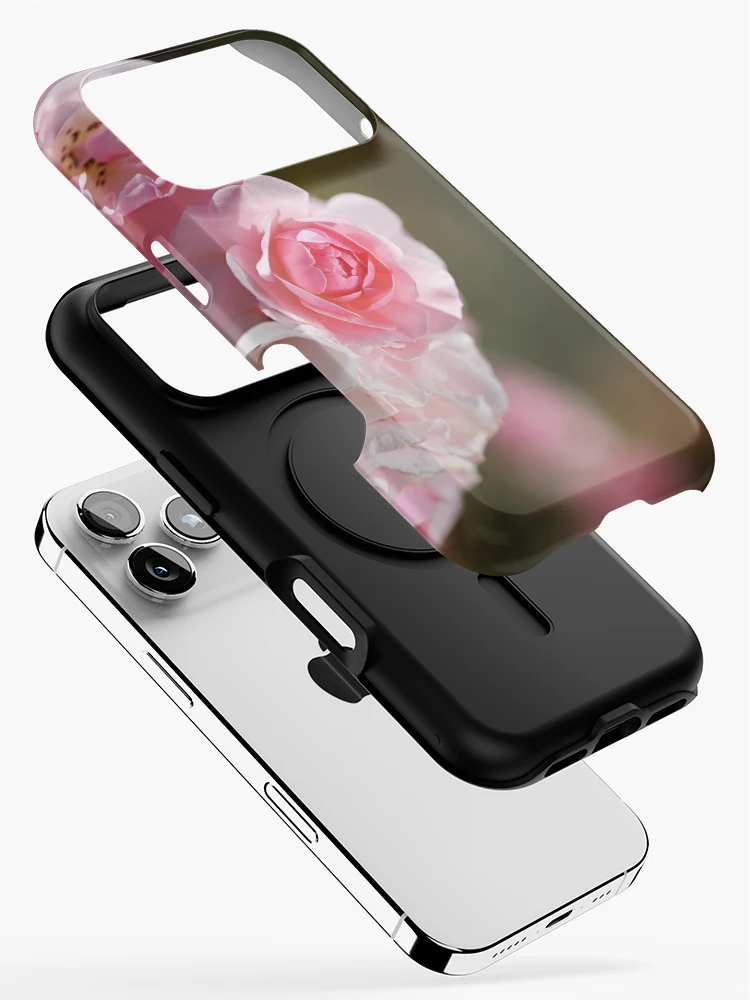 Thumbnail 2 of 4, iPhone Case, Pink Roses Curved Collection designed and sold by Joy Watson - Natural Light Photography .