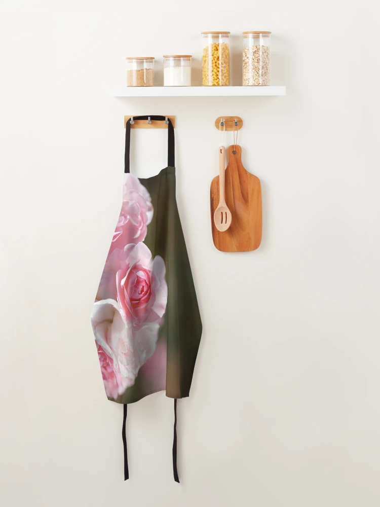 Thumbnail 4 of 6, Apron, Pink Roses Curved Collection designed and sold by Joy Watson - Natural Light Photography .