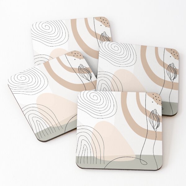 Item preview, Abstract Modern Pattern in warm neutral earth tone colors designed and sold by TimelessChic.