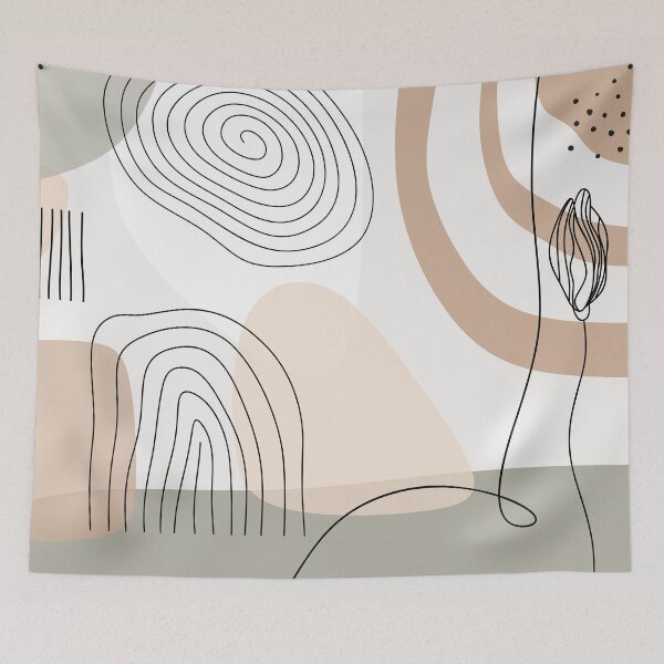 Item preview, Abstract Modern Pattern in warm neutral earth tone colors designed and sold by TimelessChic.