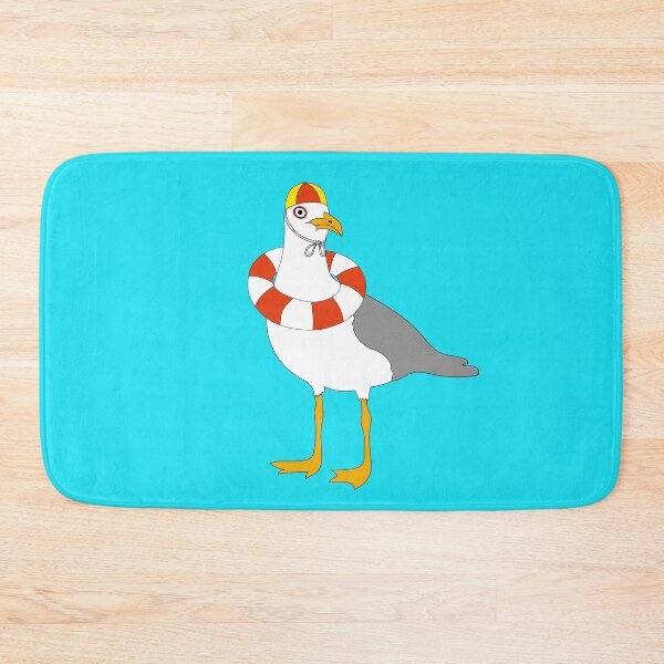 Item preview, Seagull Lifesaver on Blue designed and sold by Digitaldingo.