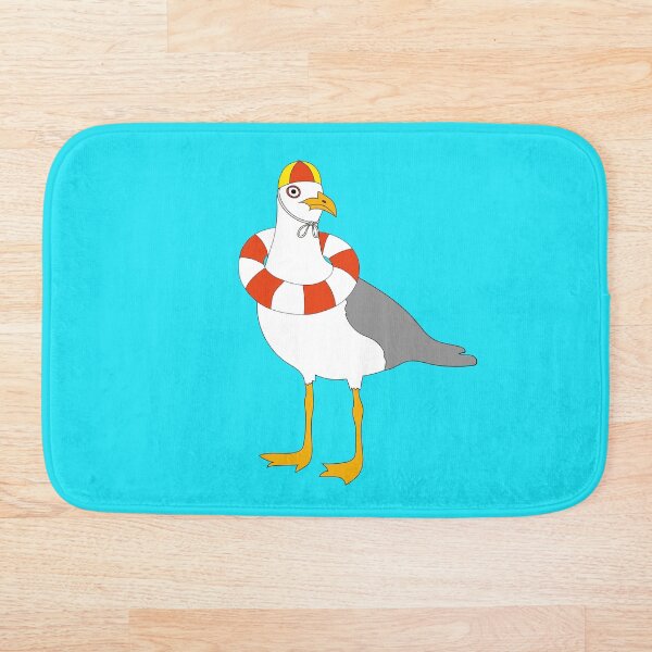Item preview, Seagull Lifesaver on Blue designed and sold by Digitaldingo.