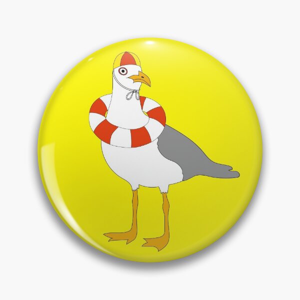 Item preview, Seagull Lifesaver on Yellow designed and sold by Digitaldingo.