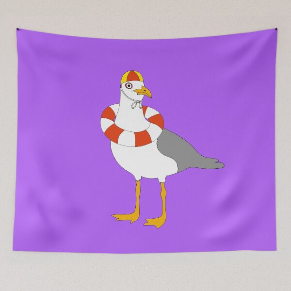 Item preview, Seagull Lifesaver on Purple designed and sold by Digitaldingo.
