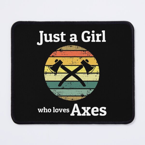 Item preview, Vintage Retro Axe Throwing Girl Thrower Hatchet designed and sold by CuteDesigns1.