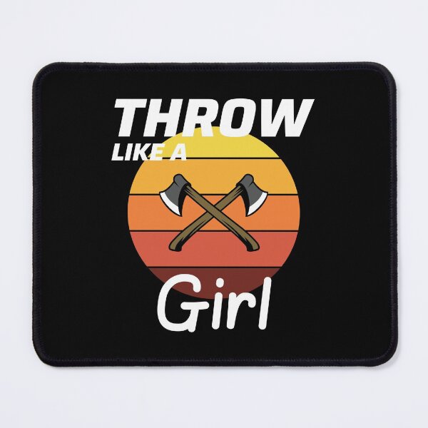 Item preview, Vintage Retro Axe Throwing Girl Thrower Hatchet Lumberjack Funny designed and sold by CuteDesigns1.