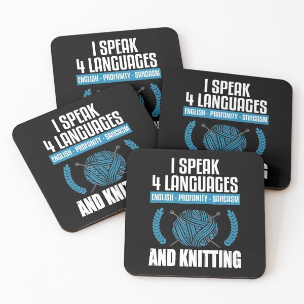 Item preview, Knitting - I Speak 4 languages and Knitting designed and sold by spherevilla.