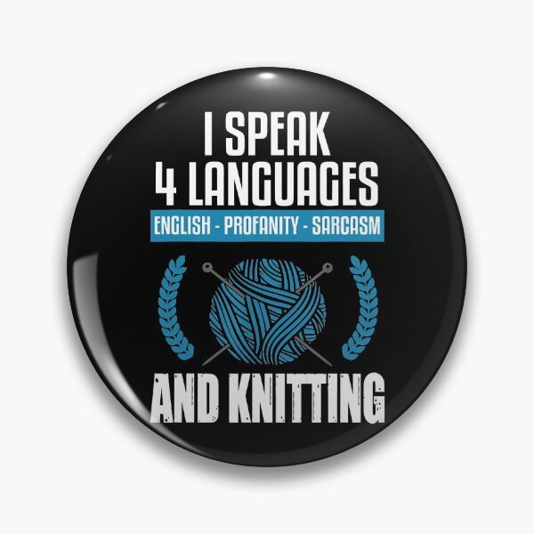 Item preview, Knitting - I Speak 4 languages and Knitting designed and sold by spherevilla.