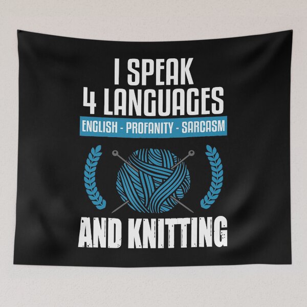 Item preview, Knitting - I Speak 4 languages and Knitting designed and sold by spherevilla.