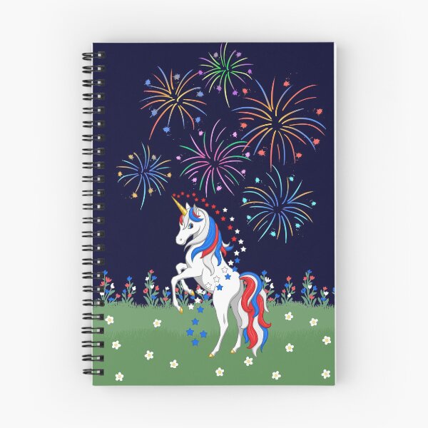 Item preview, Patriotic Red White Blue American Unicorn 4th of July Fireworks designed and sold by csforest.