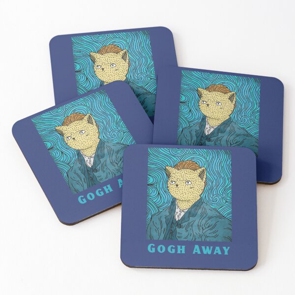 Item preview, Funny Vincent van GOGH AWAY Cat Lover Art Painting. Perfect Gift for Cat Mom or Cat Dad designed and sold by CuddleStore.