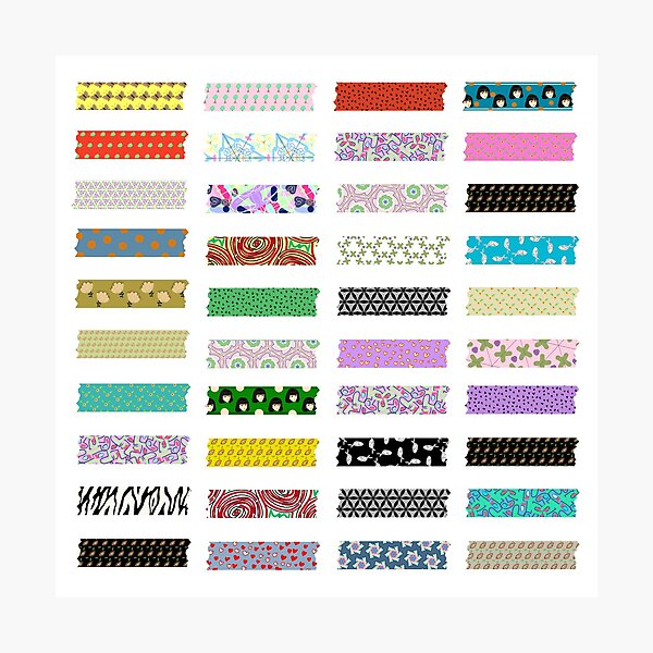 Geometric Washi Tape Samples Decorative Tape for Crafts Planner