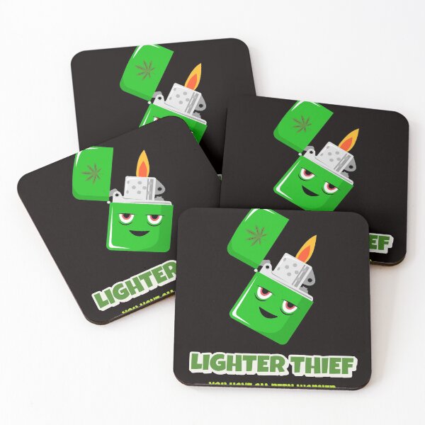 Item preview, Lighter Thief, You have all bee warned Quote Design Green designed and sold by CoolSquidDesign.