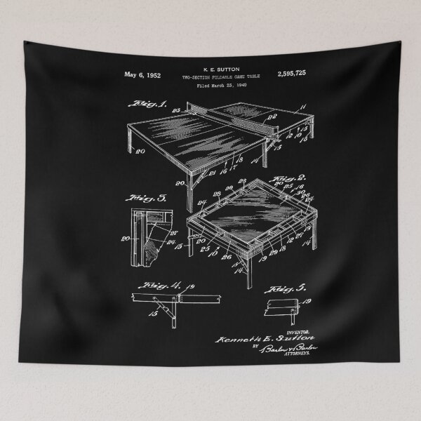 Item preview, Two Section Foldable Game Table Patent 1952 designed and sold by LadyMay Vintage.