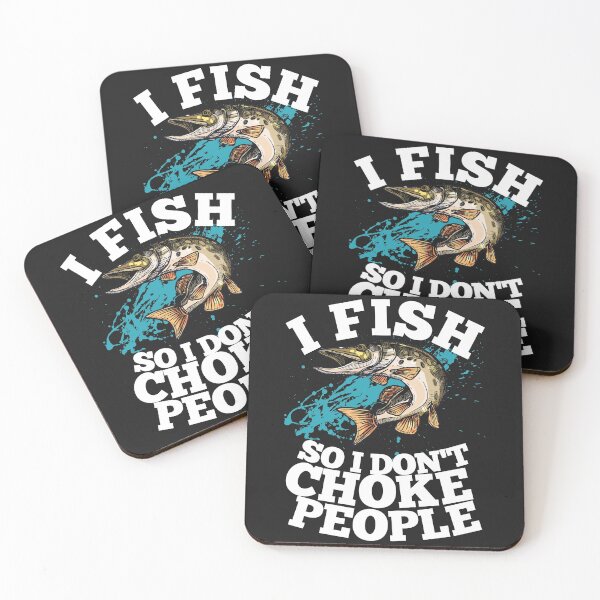 Item preview, I Fish So I Don't Choke People Funny Sayings Fishing For Bass Fishing Lover T-shirt designed and sold by world-of-things.