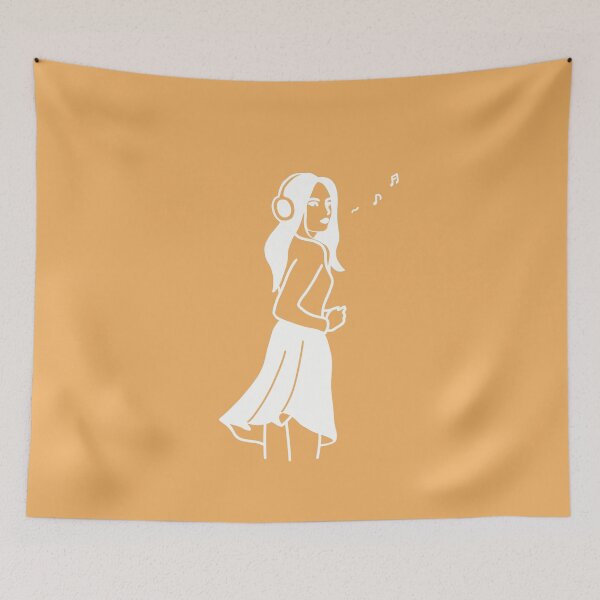 Item preview, The girl listening to music no.5 designed and sold by lovepoem7.