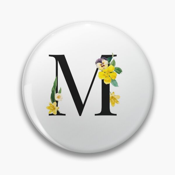 Item preview, Split Floral Letter Monogram | Personalized Flower Letter M designed and sold by BeeMeCreative.