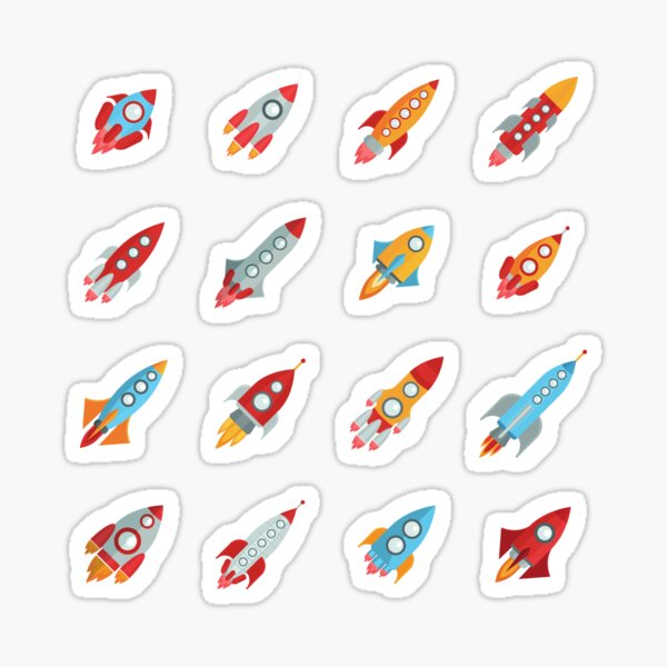 Item preview, Rocketship sticker pack designed and sold by colourfulslug.