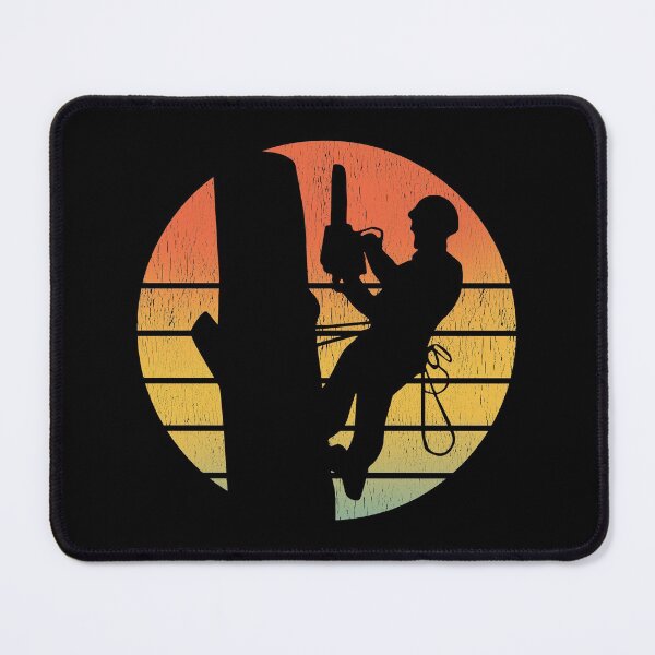 Item preview, Arborist Tree Surgeons Climber Climbing Trimmer Vintage Retro Sunset designed and sold by CuteDesigns1.