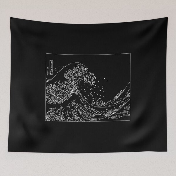 Item preview, Great Wave Outline Black designed and sold by LaPlumeDeFleur.