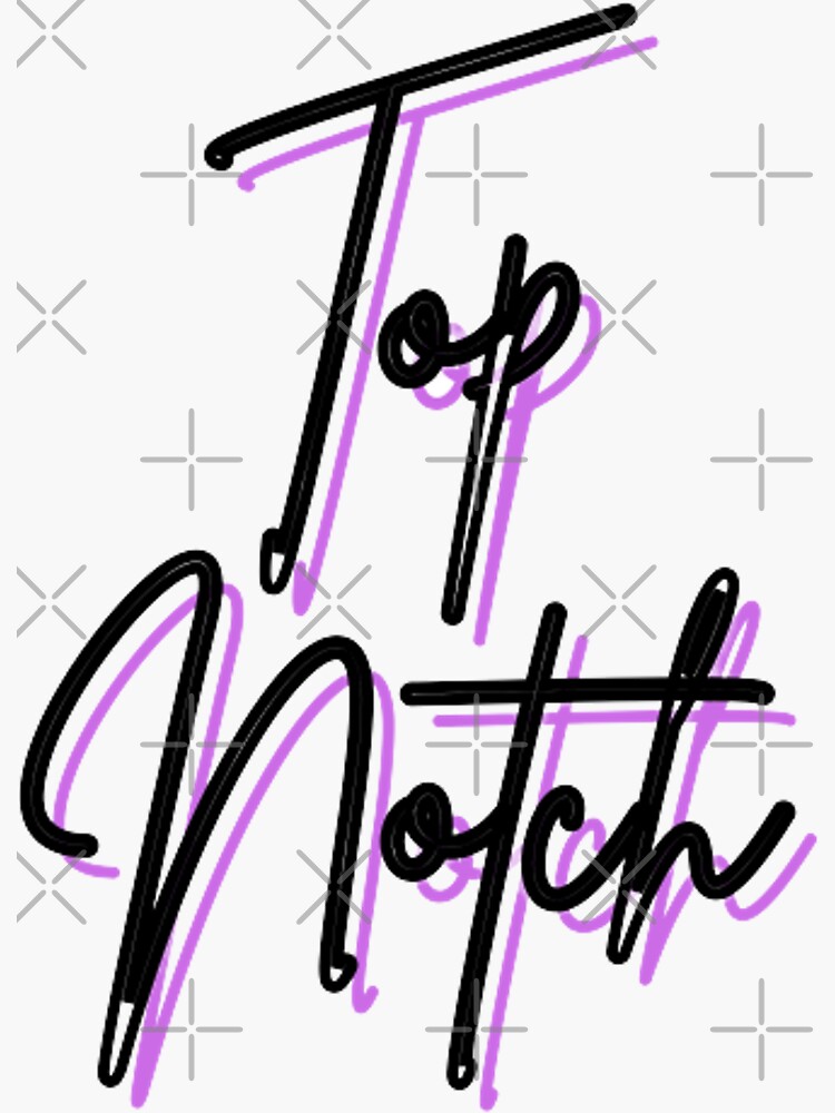 "Top Notch Eighties, Vibes" Sticker for Sale by KayLadyBug