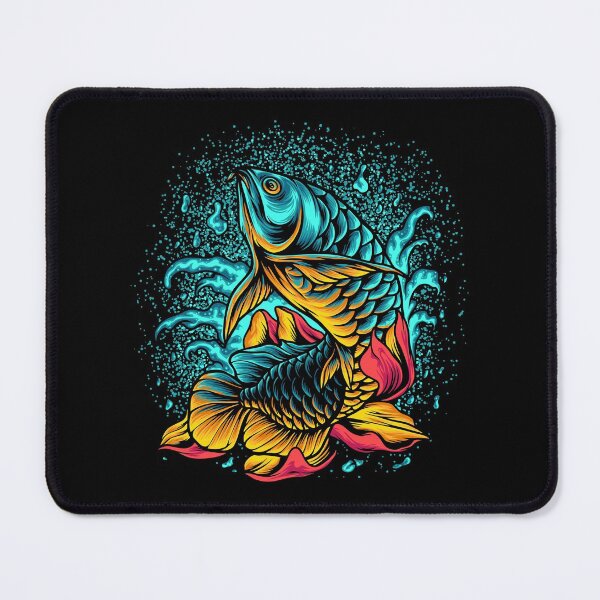Item preview, Arowana Fish with Flowers and splash of water designed and sold by LilysGoodies.