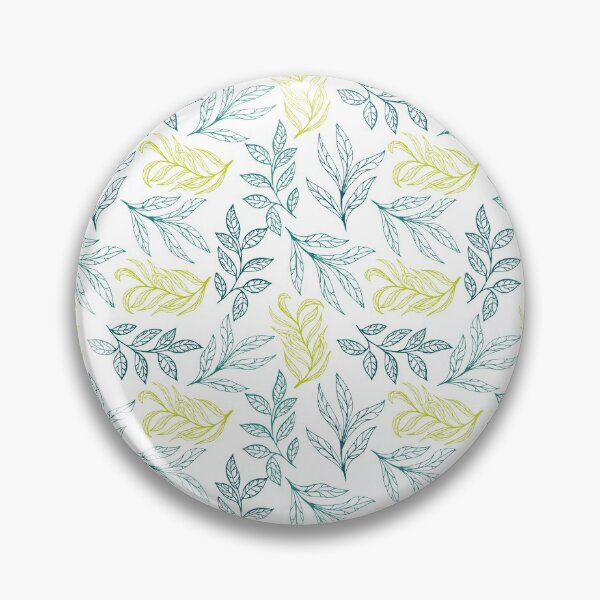 Item preview, Teal and Chartreuse Leaves Pattern designed and sold by Kalite.