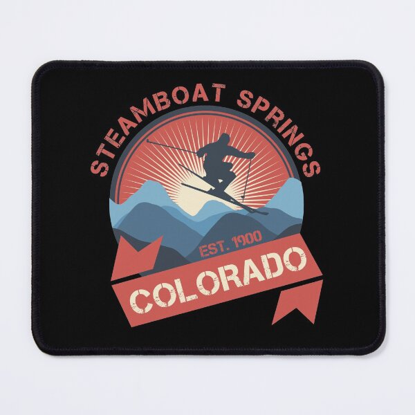 Item preview, Steamboat Springs Colorado Skiing Mountains Ski Skier Snowboard, Winter Sport, Vintage designed and sold by KittySSmith.