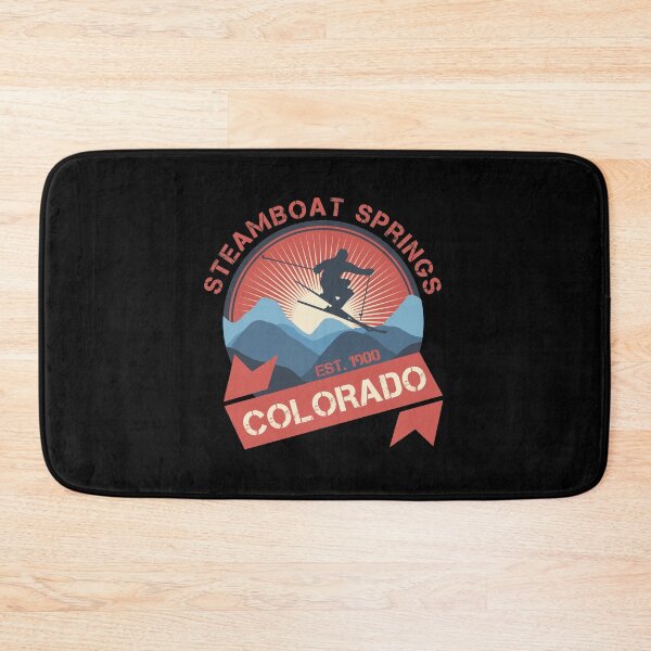 Item preview, Steamboat Springs Colorado Skiing Mountains Ski Skier Snowboard, Winter Sport, Vintage designed and sold by KittySSmith.
