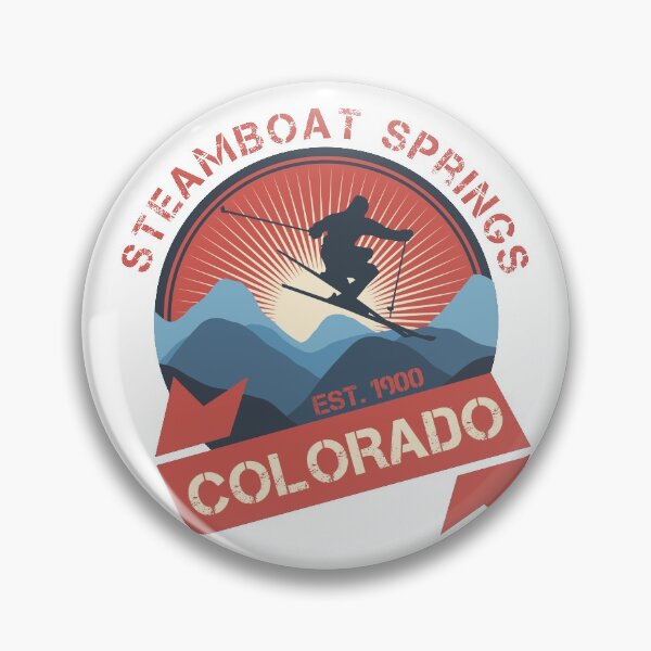 Item preview, Steamboat Springs Colorado Skiing Mountains Ski Skier Snowboard, Winter Sport, Vintage designed and sold by KittySSmith.