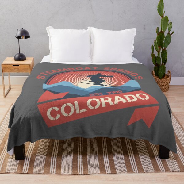 Item preview, Steamboat Springs Colorado Skiing Mountains Ski Skier Snowboard, Winter Sport, Vintage designed and sold by KittySSmith.