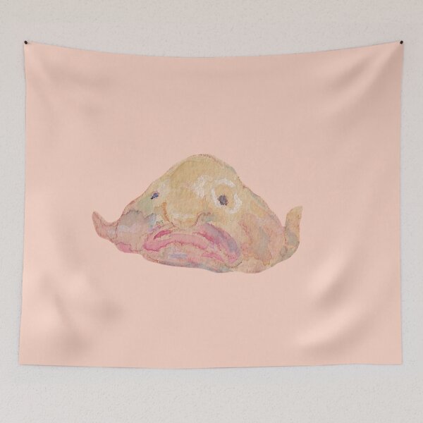 Item preview, sad blob fish drawn in watercolors  designed and sold by CaptainRingtail.