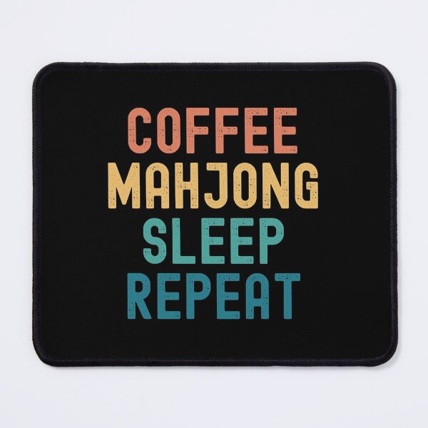 Item preview, Coffee Mahjong Sleep Repeat - Funny Mahjong & Coffee Gift designed and sold by kindxinn.