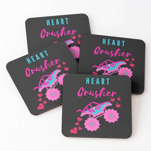 Item preview, Heart Crusher Valentine's day Monster Truck designed and sold by RedSparkle.
