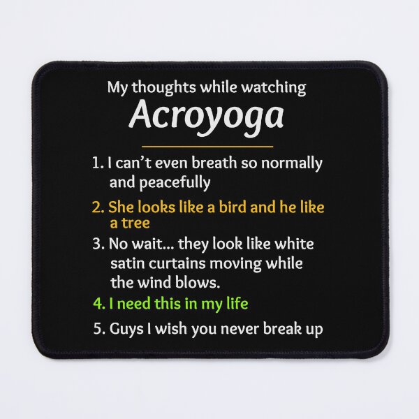 Item preview, Acroyoga Funny Saying designed and sold by CuteDesigns1.