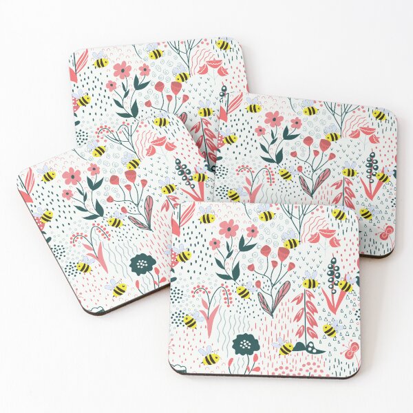 Item preview, Bees and Flowers designed and sold by hanyj732.