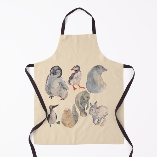 Item preview, collection of arctic animals drawn in watercolors designed and sold by CaptainRingtail.