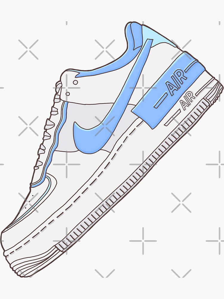 Blue Air Force 1 Shoes.