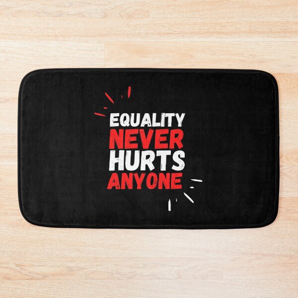 Item preview, Equality never hurts anyone in red and white designed and sold by Creative Life.