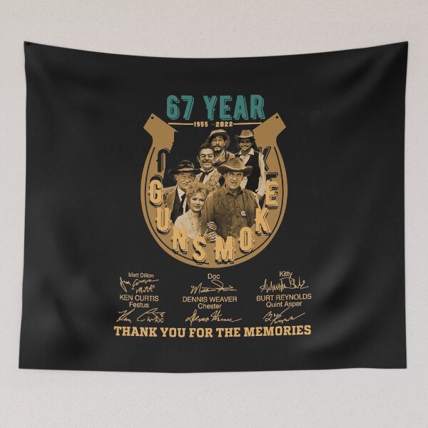 Item preview, Gunsmoke 67 years 1955-2022 thanks you for the memories singnature t-shirt designed and sold by booncsgo.