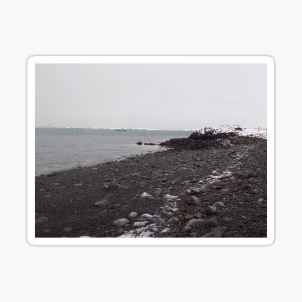 Volcanic Beach in Reykjavik Sticker