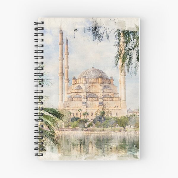 Item preview, Sabanci Central Mosque in Adana, Turkey watercolor illustration designed and sold by mitzobs.