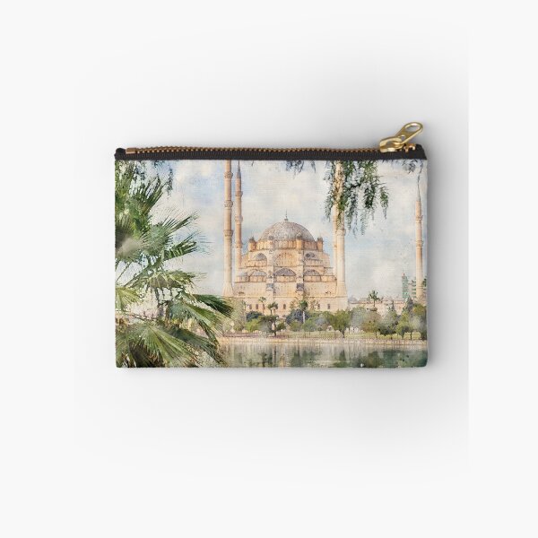 Item preview, Sabanci Central Mosque in Adana, Turkey watercolor illustration designed and sold by mitzobs.