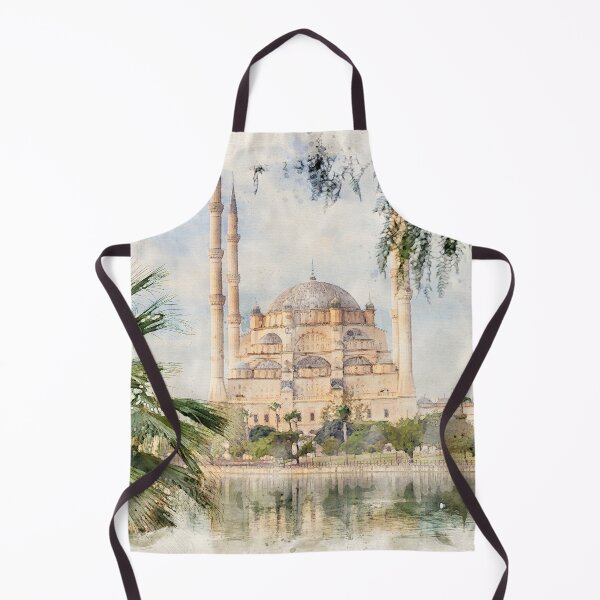 Item preview, Sabanci Central Mosque in Adana, Turkey watercolor illustration designed and sold by mitzobs.
