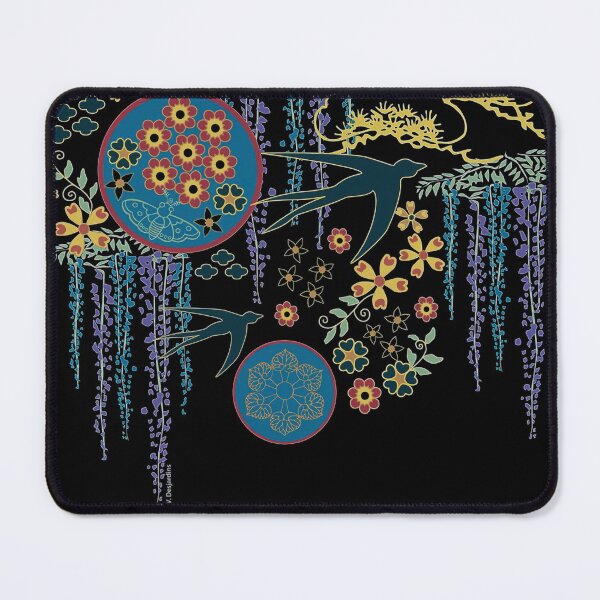 Item preview, Japanese Garden in Teal Gold Red and Black Classic  designed and sold by digresscrucial.