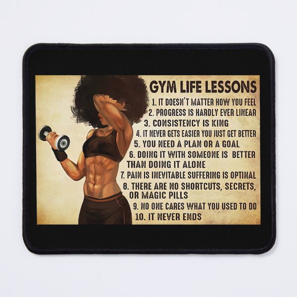 Item preview, Black Girl Gym Life Lessons - It Doesn't Matter How You Feel - Gym Life Lessons For Woman designed and sold by HerBertTeee.
