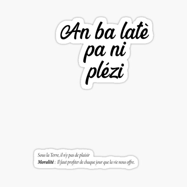 Aperçu de l'œuvre An ba latè pa ni plézi créée et vendue par Madadesign.