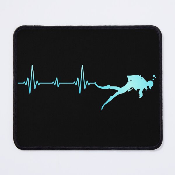 Item preview, Scuba Diving Diver Dive Swimming Swimmers Heartbeat designed and sold by CuteDesigns1.