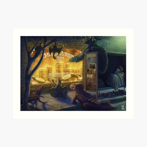 Dragon Gold Rush Art Print